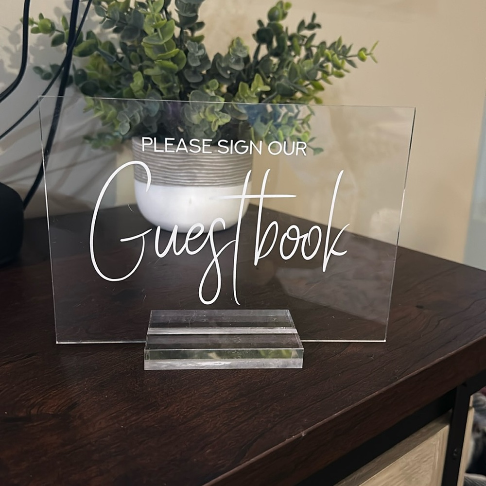 COPY - Wedding acrylic guest book sign
